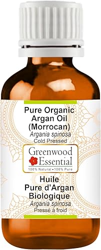 Greenwood Essential Aceite de argán orgánico puro (marroquí) (Argania spinosa) 0.5 fl oz (0.50 oz)