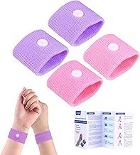 Zingso Anti Nausea Travel Sickness Wristbands, 2 Pairs Motion Sickness Bands for Kids & Adults Natural Acupressure Nausea Relief Wristbands for Car Sea Flying Trip and Pregnancy Morning Sickness