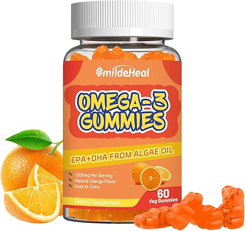 Suplemento de gomitas Omega 3 de 1000 mg, alta absorción DHA y EPA, apoyo para el corazón, el cerebro y las articulaciones, aceite de pescado extra