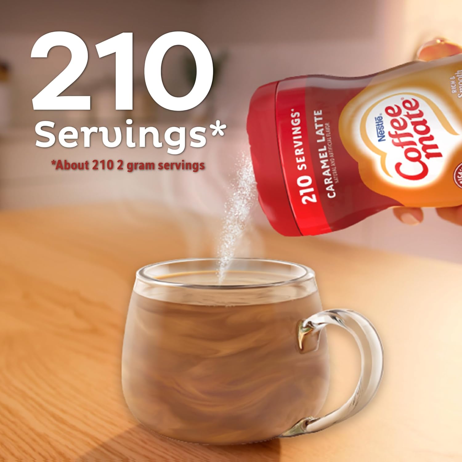 Coffee mate Powdered Creamer Variety 4 Pk, 1 of each of the following: Original, Hazelnut, French Vanilla, Caramel Latte