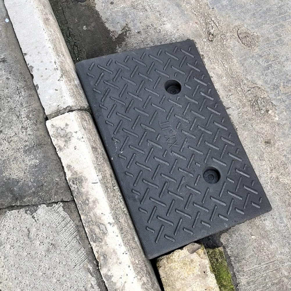 Rampas de Bordillo de 15 cm de Alto, Rampa de Umbral, Rampa de Entrada Portátil, Rampas de Carga. Adecuado para Garajes, Almacenes, Aceras, Coches, Bicicletas, Motos