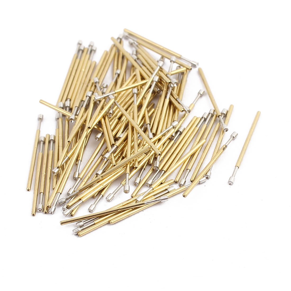 Aexit 100pcs P50-A2 Terminal Blocks 0.68mm Dia 16.5mm Length Metal Spring Pressure Test Actuator Blocks Probe