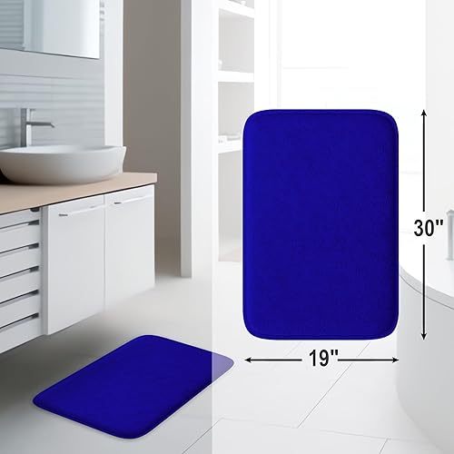 Miniatura 3 de Alfombra de baño de lujo, 1 alfombra de baño de espuma viscoelástica, antideslizante y ultrasuave, altamente absorbente, fácil de limpiar, color