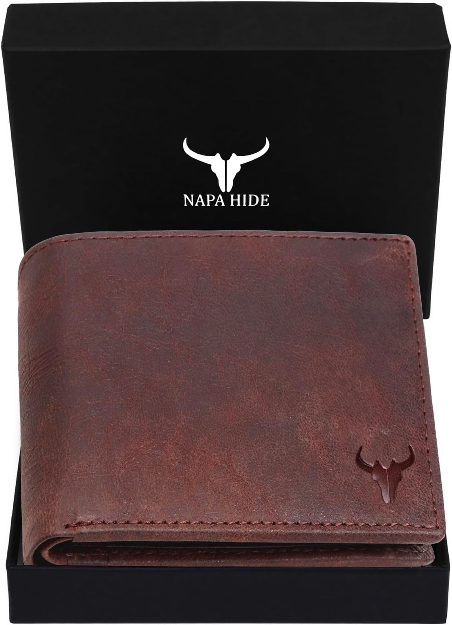 Leather Wallet for Men (Brown Crackle)