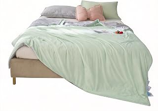 Summer Cooling Blanket, Lightweight Breathable Dual-Color Comforter, Cool Touch Fabric for Hot Sleepers, Thin Quilt for Bedroom Queen Size