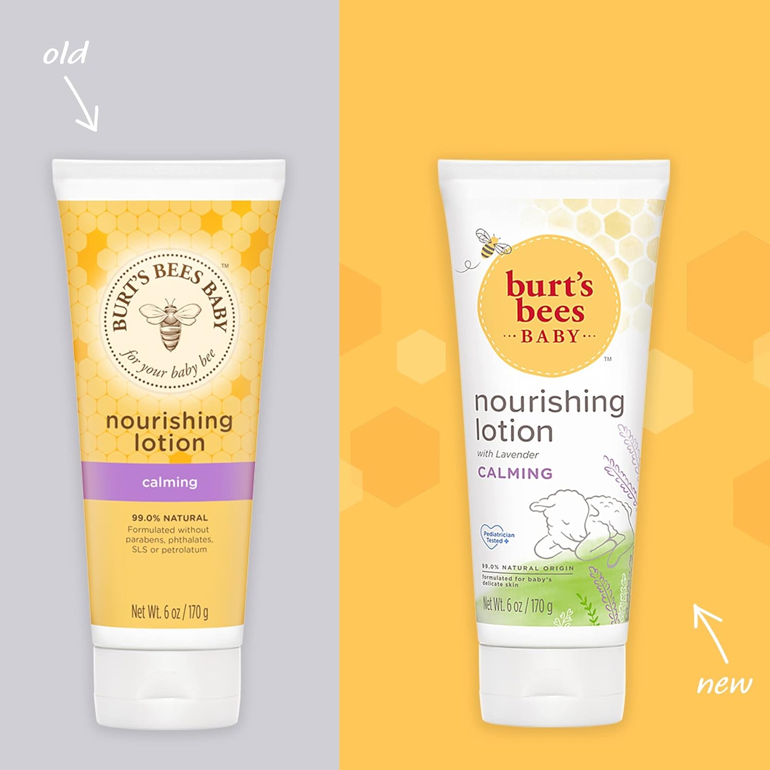 Burt's Bees Baby Nourishing Lotion, Calming Baby Lotion - 6 Ounce Tube - Pack of 3 : Baby