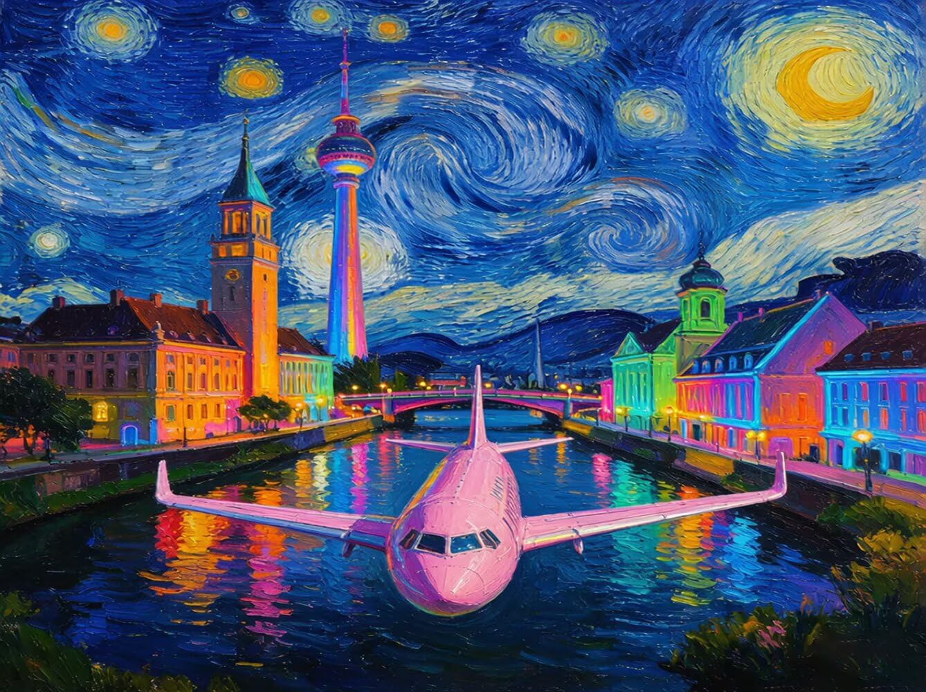 5D Diamond Painting Avion Peinture Diamant Adulte 80x50cm 7-0978V | DIY Loisirs Créatifs Adultes Diamant Perle Broderie, 5D Cristal Rond Point de Croix pour Home Wall Decor, Cadeau Femme