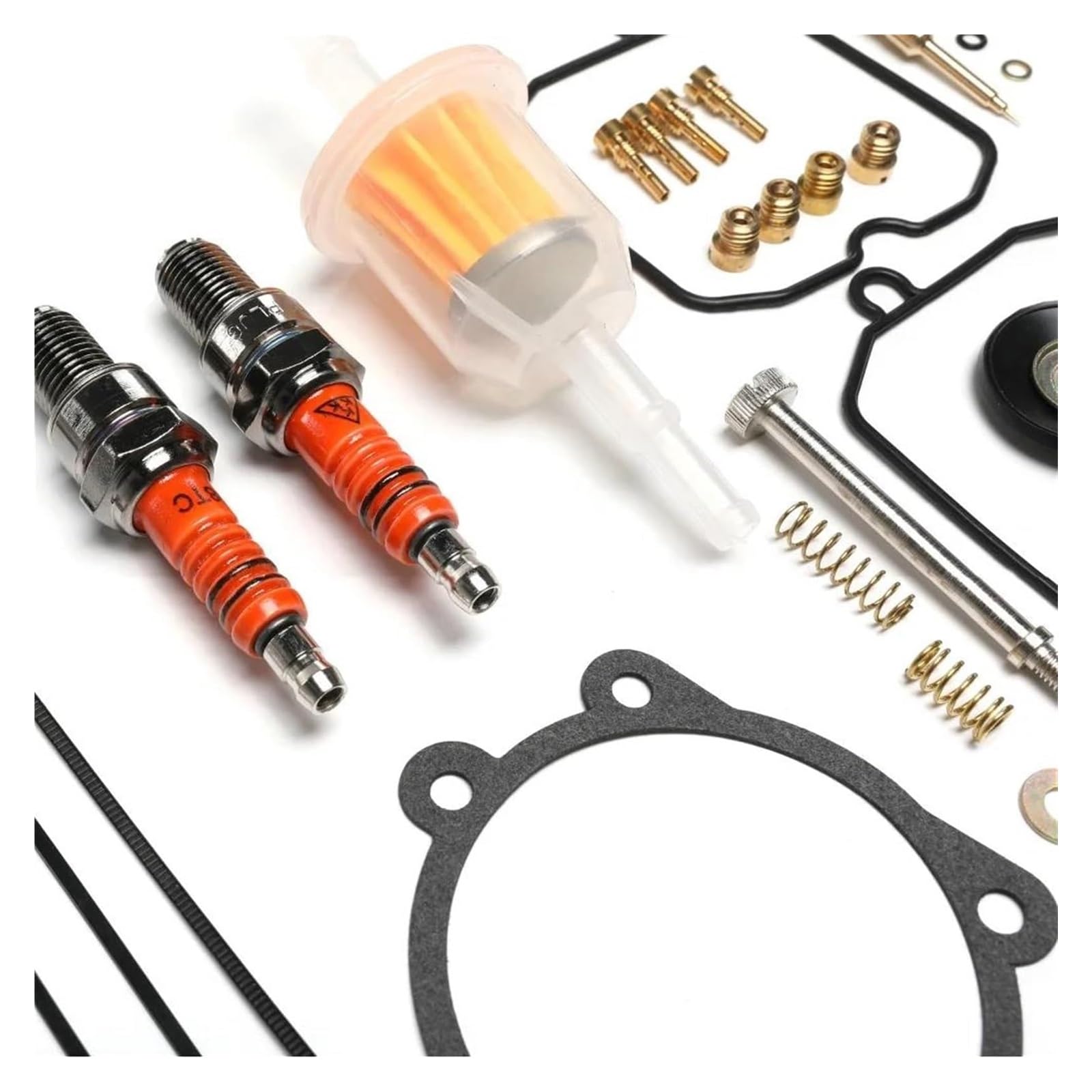 Kit Reparación Carburador para Harley para Davidson para Keihin CV Carburador 1990-2018 con Tornillo Ralentí Bujía Filtro Combustible Jet 27006-88 Accesorios Kit De Reconstrucción
