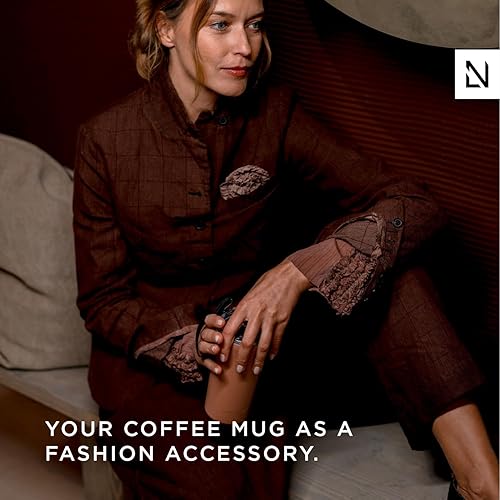 Miniatura 5 de LARS NYSØM Thermo Taza de café con correa de 17 onzas, taza de viaje sin BPA de 0.5 litros con aislamiento, taza térmica de acero inoxidable a