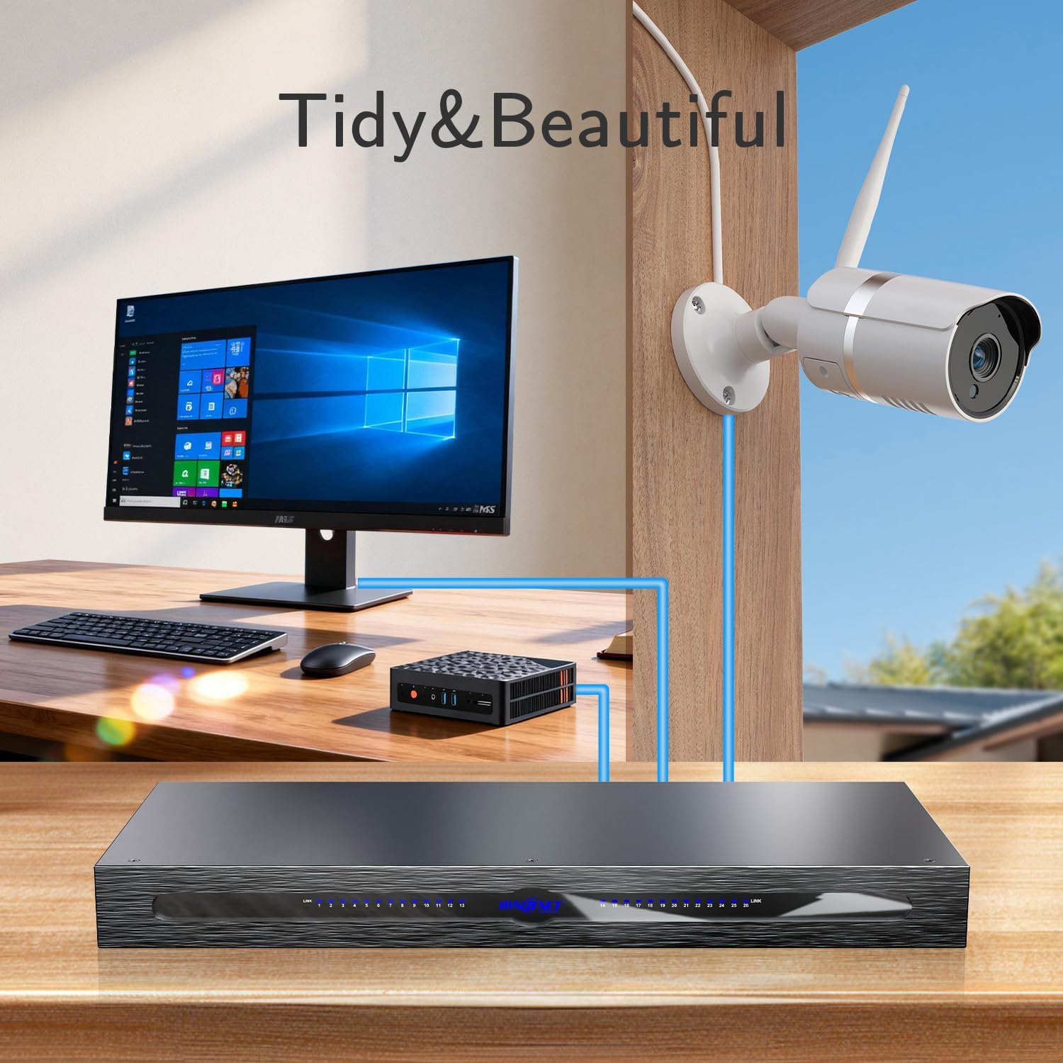 24 Port Gigabit Unmanaged Ethernet Network Switch Provide 10/100/1000Mbps for Office, Home