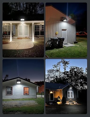 Miniatura 6 de Luces solares con sensor de movimiento, iluminación de seguridad impermeable para exteriores, para calle, patio, jardín, estacionamiento, paquete de