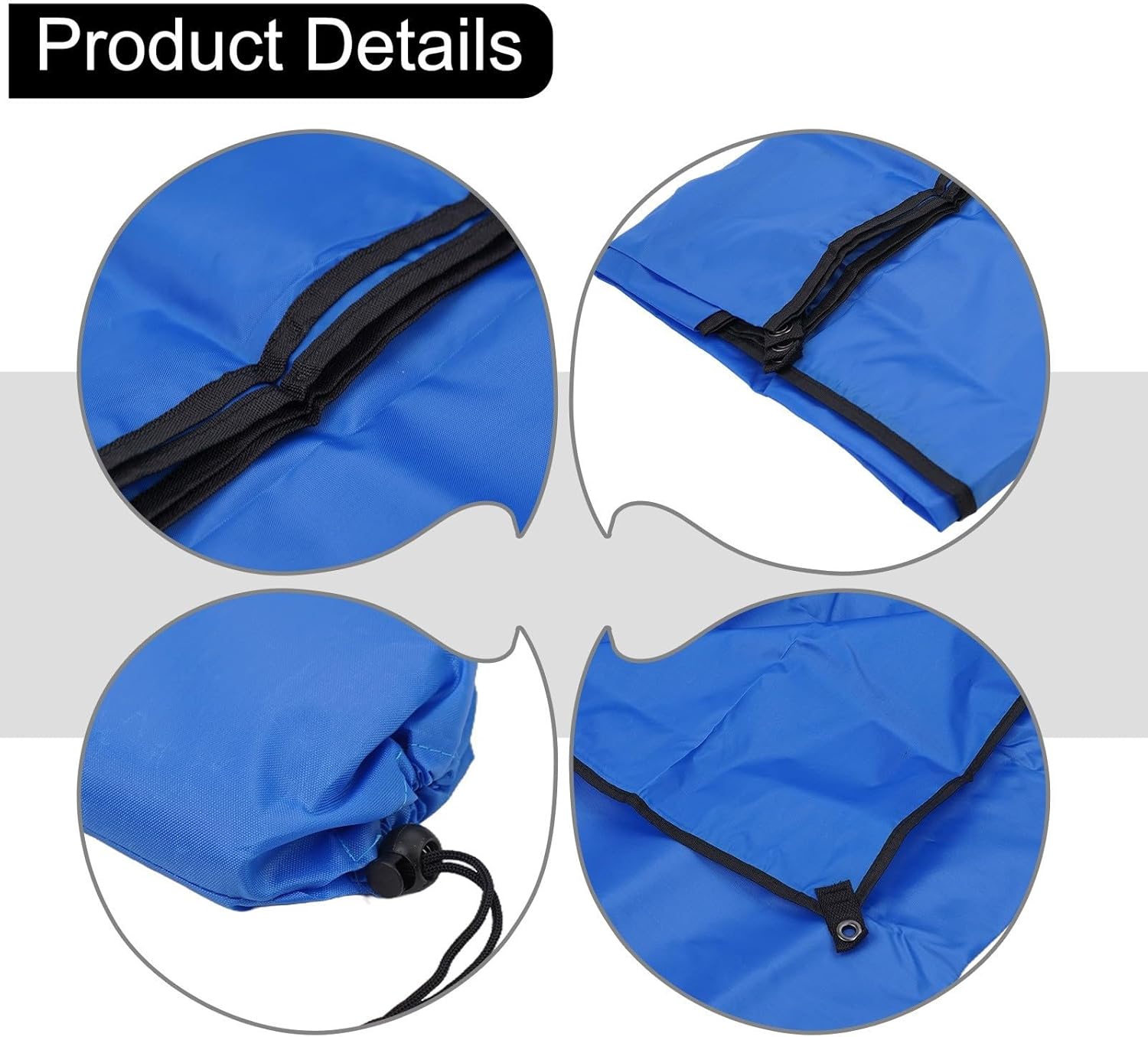 Waterproof Tent Tarp Rain Sun Shade Shelter Camping Picnic Awning Cover 210T Polyester with 6 Tie Points Activities Quick Dry for Weekend Trip Long Trip Storage Bag Included(Blue 150x210CM)