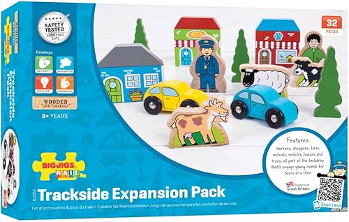 Miniatura 3 de Bigjigs Rail Juego de accesorios para pistas - Juego de tren de madera Accesorios