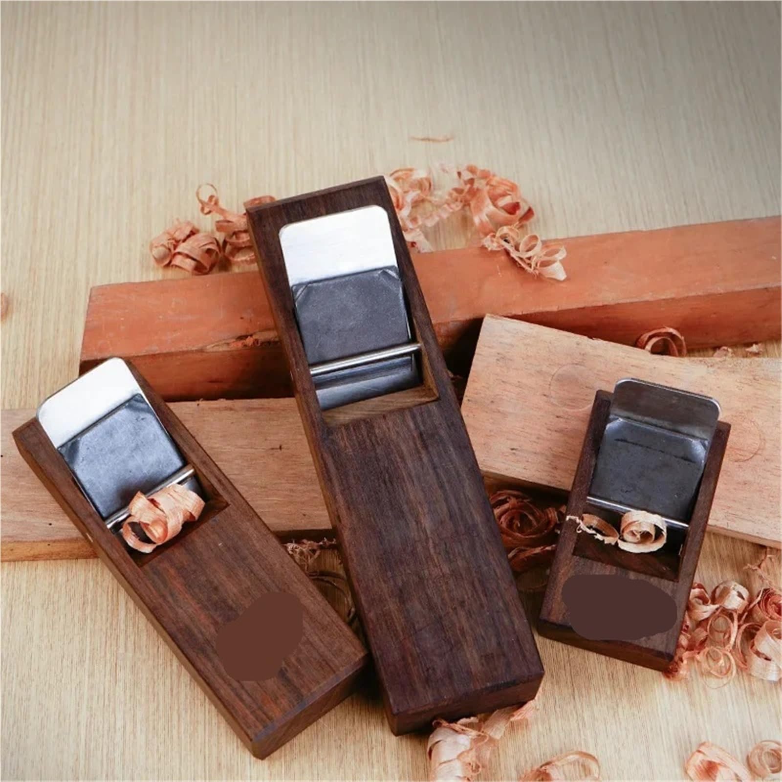 Plano de bloque, cepillado madera, cepilladora carpintería, pozo, plano cuadrado, extracción escritorio, ébano, herramientas manuales(245mm)