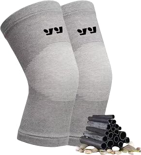 One Compression Bamboo Knee Sleeve - Bamboo Knee Sleeves for Men Women - Anti-Slip Compression Knee Sleeve - Elastic Sport Warm Knee Brace (Gray, XX-Large)