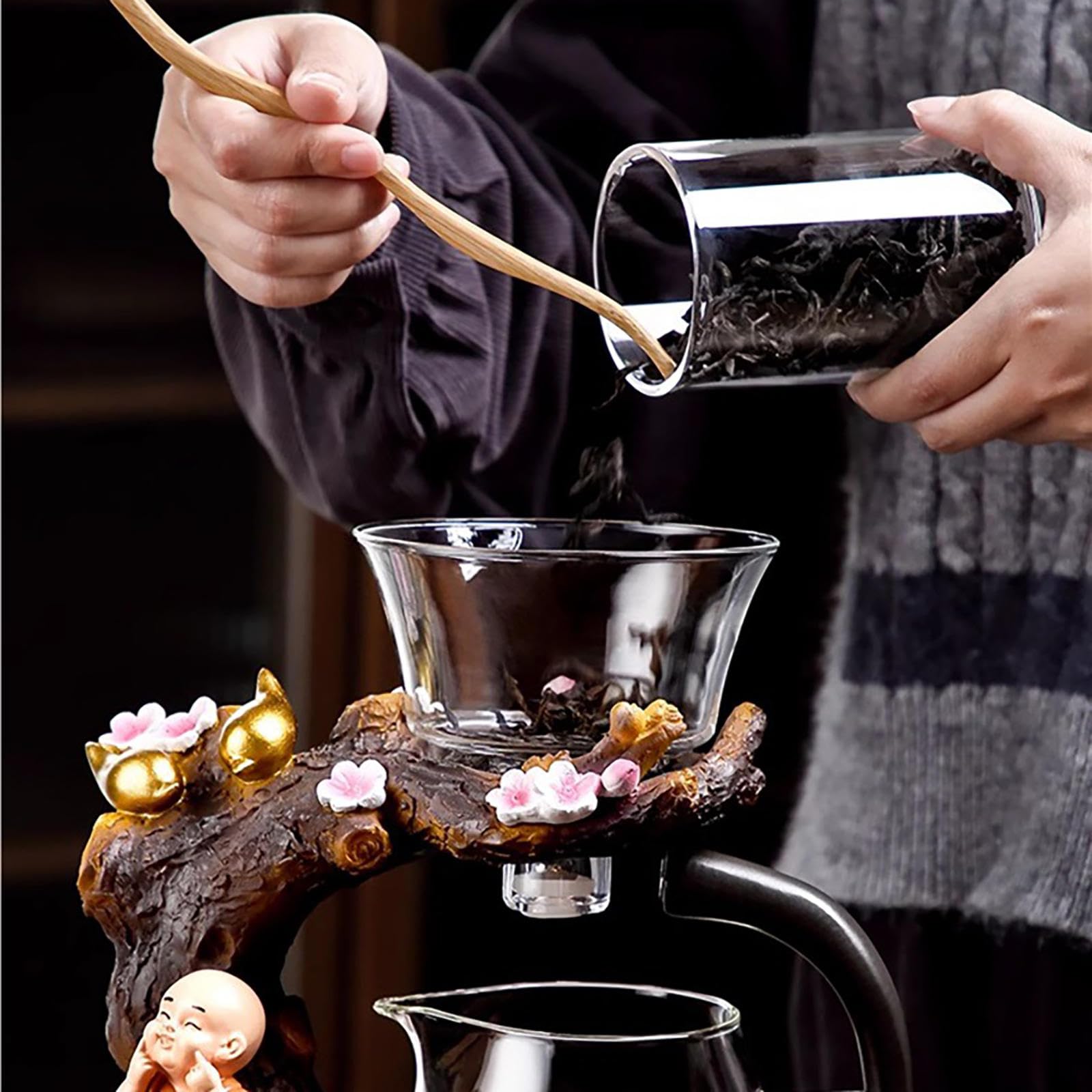 Théière magnétique, ensemble à thé automatique, service à thé en verre Kung Fu, théière magique, ensemble à thé Kungfu, ensemble à thé automatique en verre, théière magnétique de luxe pour la