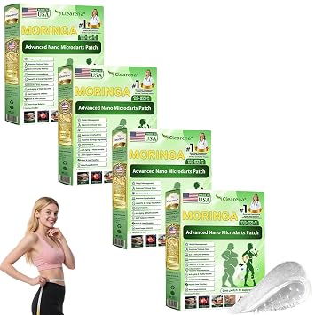 Clearena Moringa 10-in-1 Nano Microdarts Patch, 2026 New Clearena Moringa Patch, Natural Patches for Women and Men, Suitable for All Skin Types 4 Pack