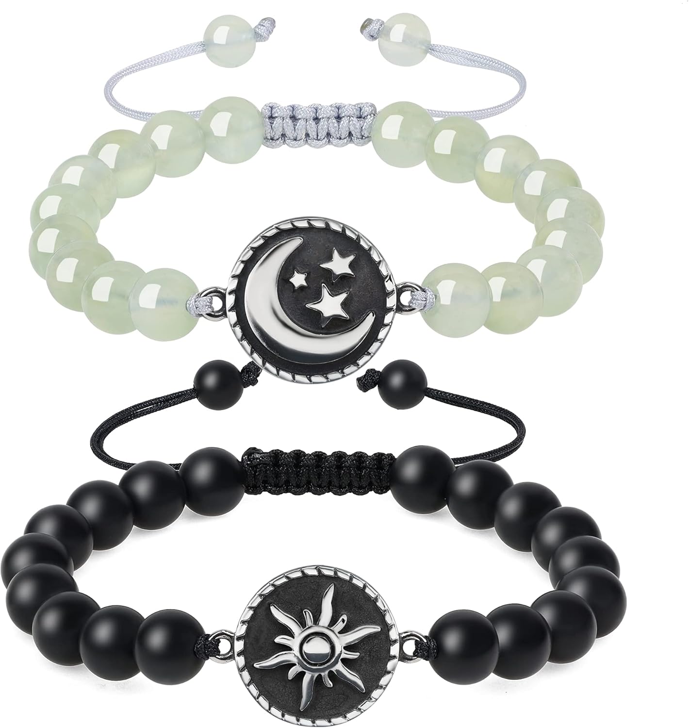 COAI Sun and Moon Couples Bracelets, Yin Yang Bracelets for Couples