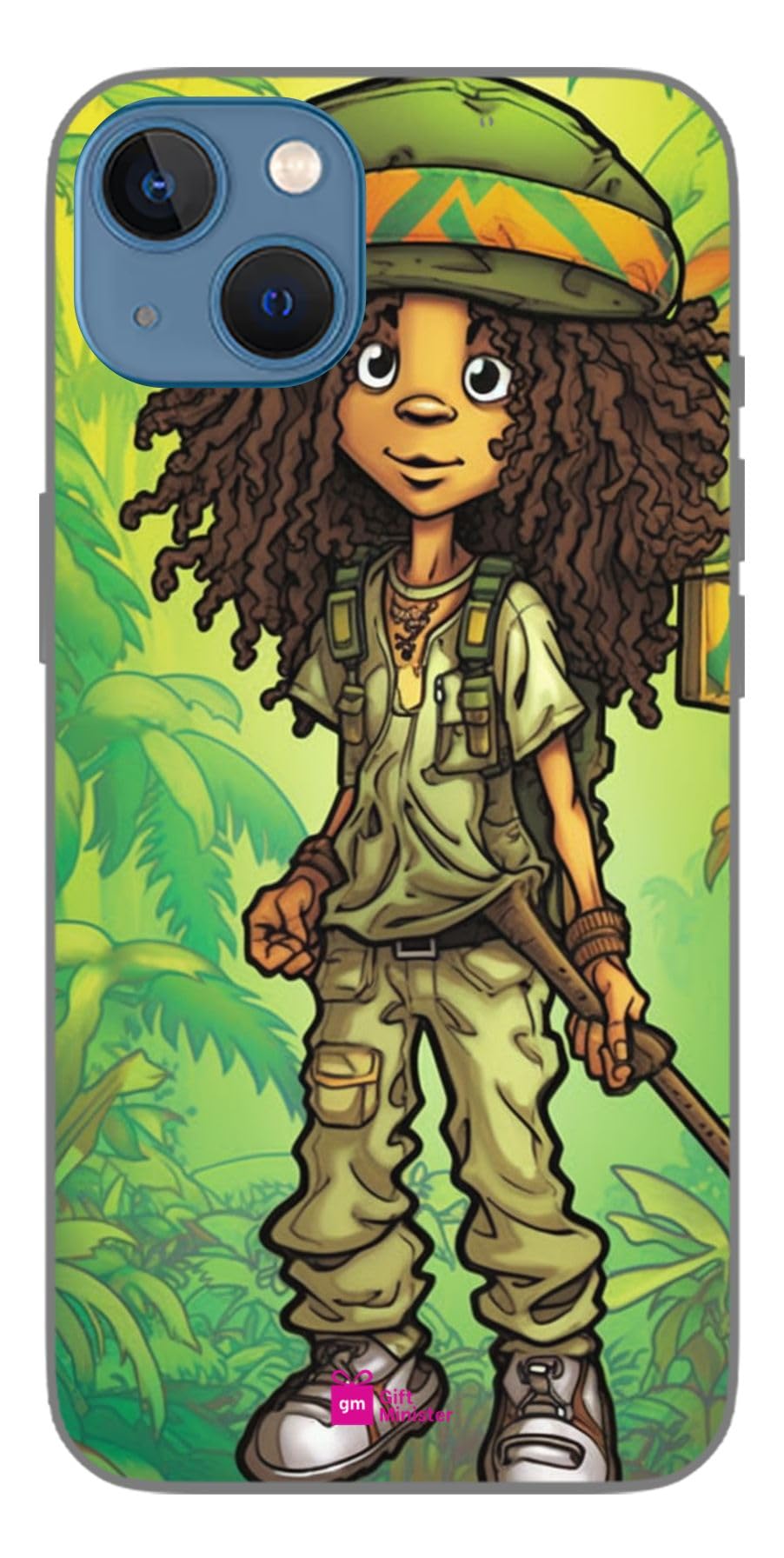 Gift Minister Silicone Designer Cover for Apple iPhone 13 Forest Greencase - Rasta Boy Decal Sticker Katsuhiro Otomo Game Art Creepypasta Album Covers Comic Anti-Slip Comfortable Grip 1Pcs 1695L