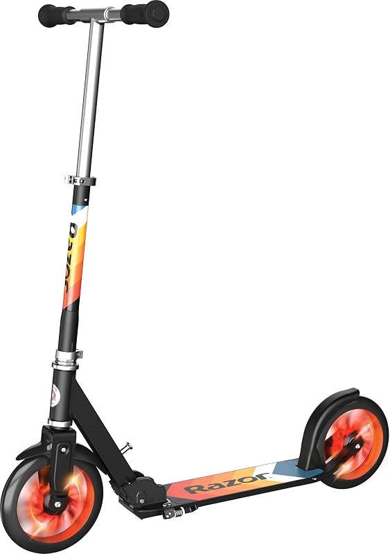 A5 Lux Kick Scooter for Kids Ages 8+ - 8" Urethane Wheels, Aluminum Frame, Anodized Finish Featuring Bold Colors and Graphics, for Riders up to 220 lbs
