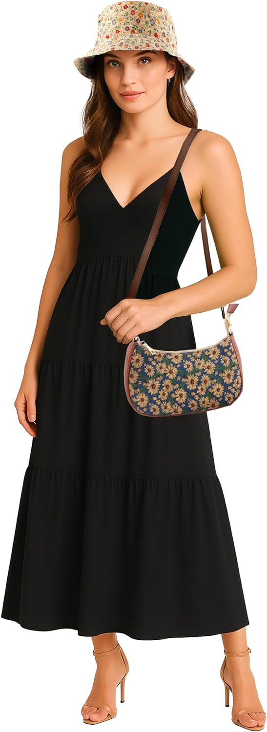 Natural Cork Zipper Saddle Bag for Women Vegetarian Shoulder Bags Vintage Crescent Purse Crossbody Hobo Handbag - Image 2