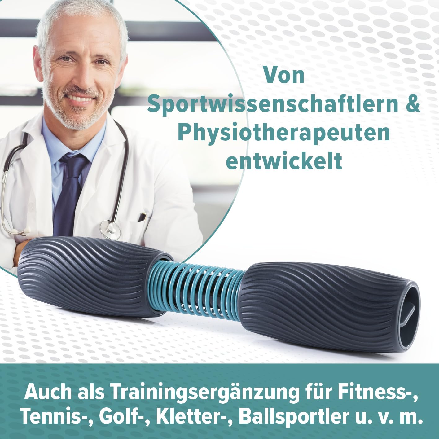 Handgelenk- & Unterarmtrainer, anpassbare Trainingsintensität mit 3 Federn | Verbesserte Beweglichkeit, Griffkraft stärken, Stressabbau, Förderung der Regeneration | Einsteiger & Profis