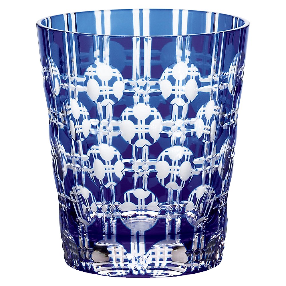 Narumi Glass Works GW6057-227BL Eternity Rock Glass, Blue, 8.5 fl oz (250 cc)