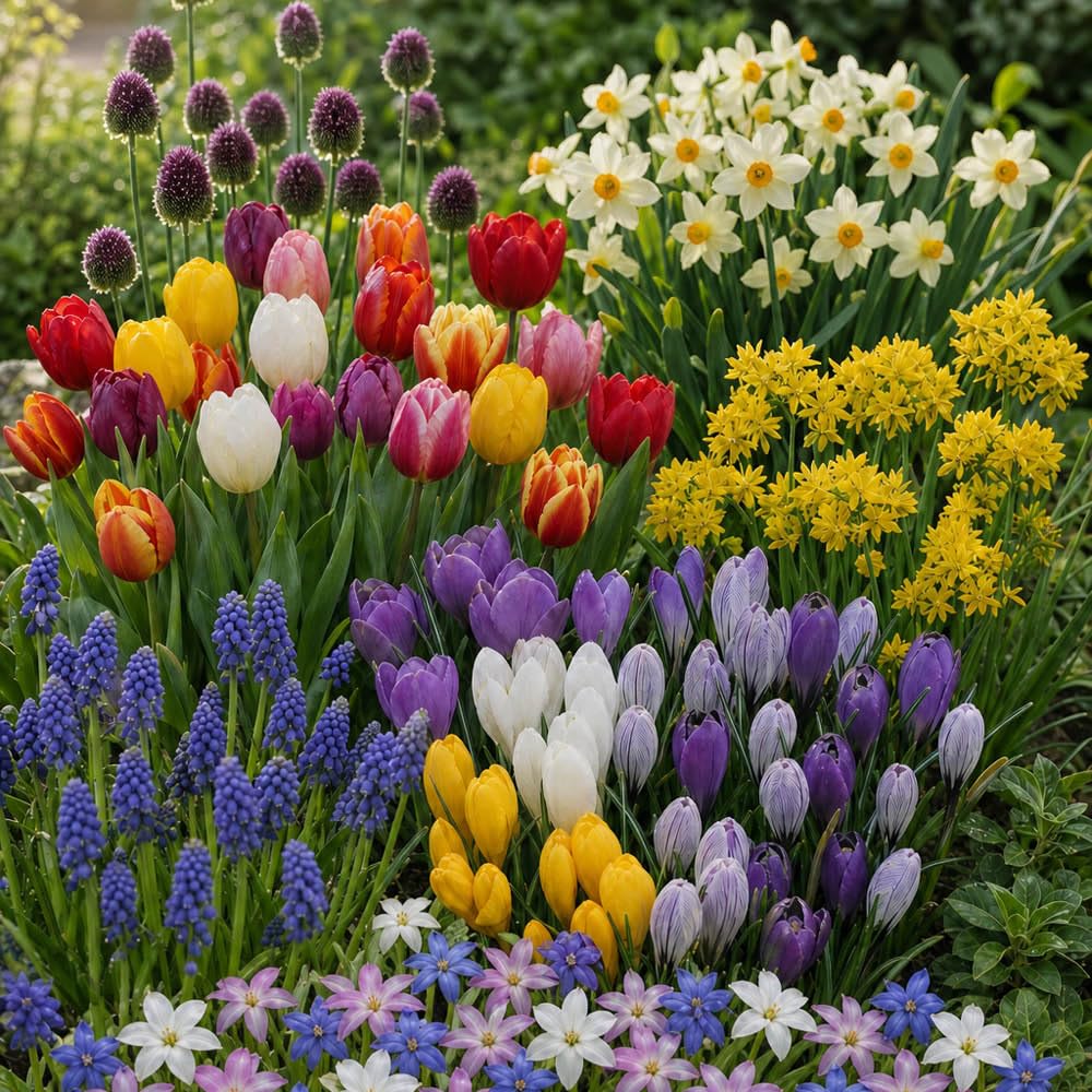 You Garden - 300 x Spring Flowering Bulb Mixed Pack, 300 Bulbs, 7 Varieties, Bulk Buy Collection
