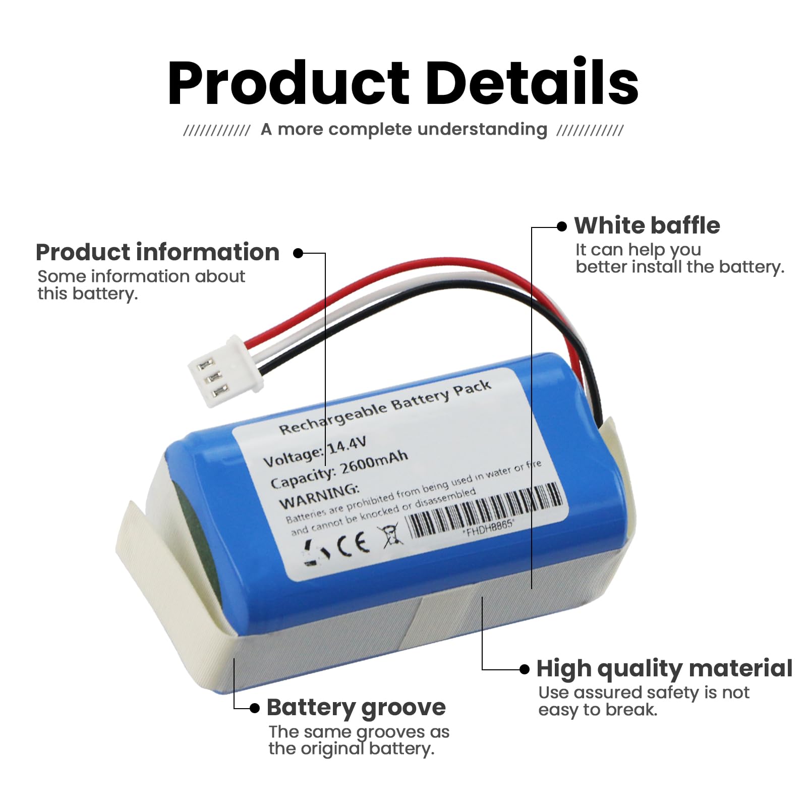 ANTIEE MD-C30B Replacement Batterie pour Liectroux C30B Smart Sauce ANTIEE MD-C30B Replacement Batterie pour Liectroux C30B Smart Sauce
