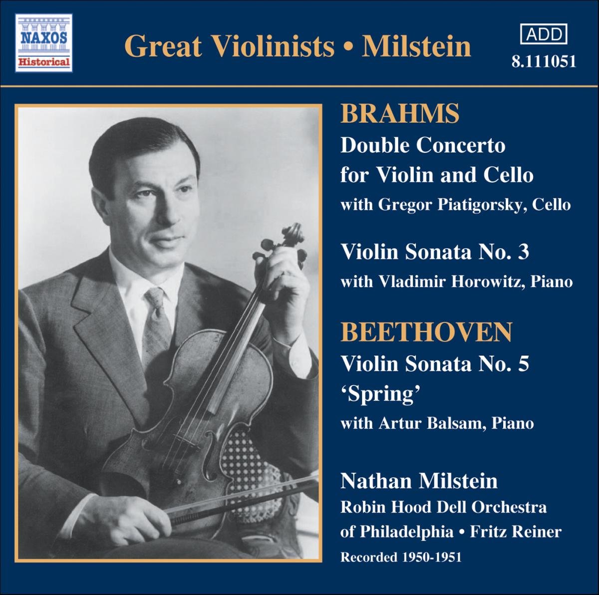 BRAHMS: Double Concerto / Violin Sonata No. 3 / BEETHOVEN: Violin Sonata No. 5
