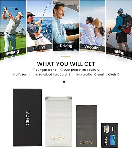 Miniatura 7 de Gafas de sol polarizadas para hombre, gafas de sol clásicas para mujer, protección UV para pesca, conducción, golf