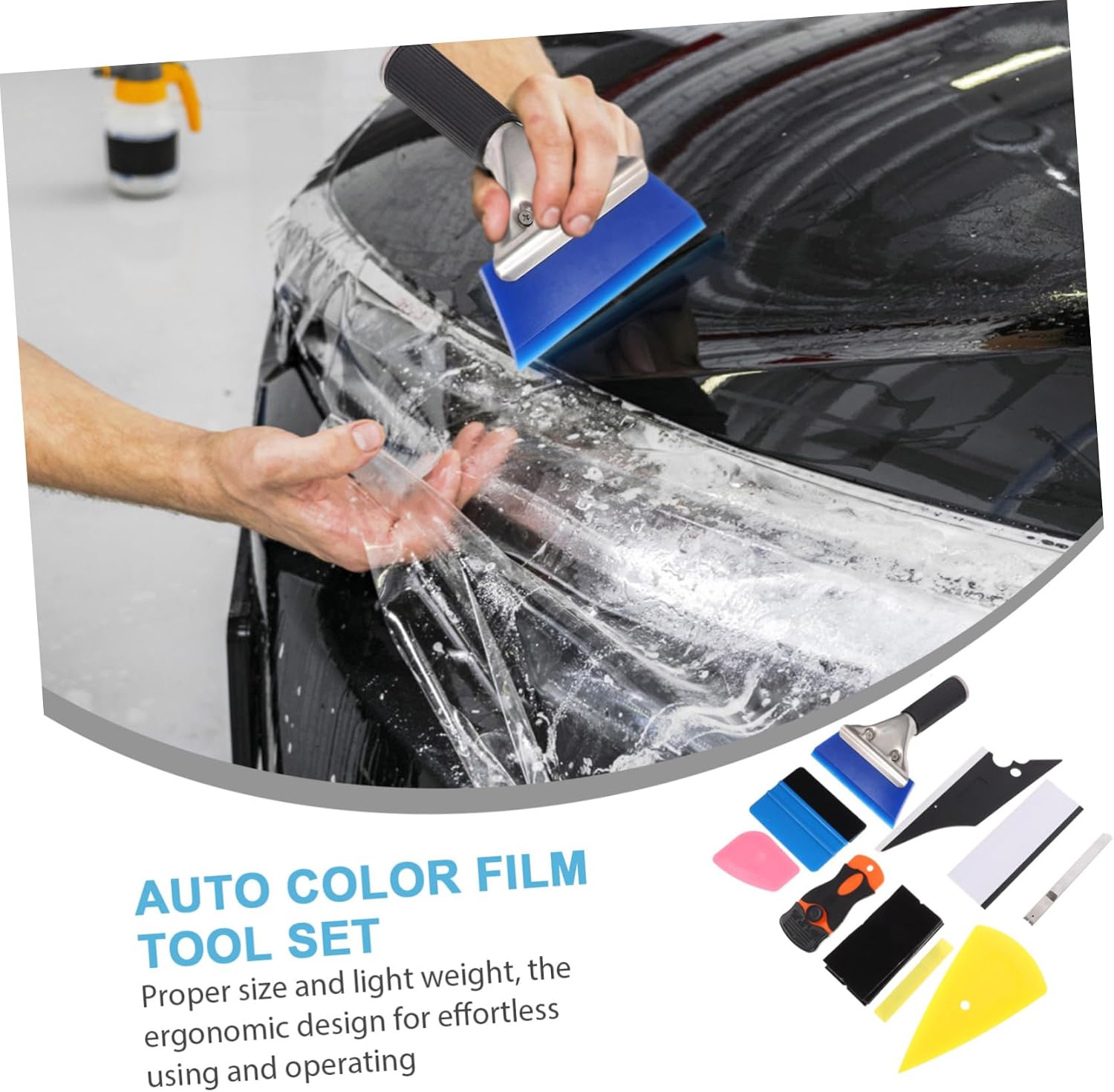 Cabilock 10Pcs Window Tinting Tool Kit for Wrap Application Lightweight Car Film Installation Tools for Wall Decals Solar Film and More
