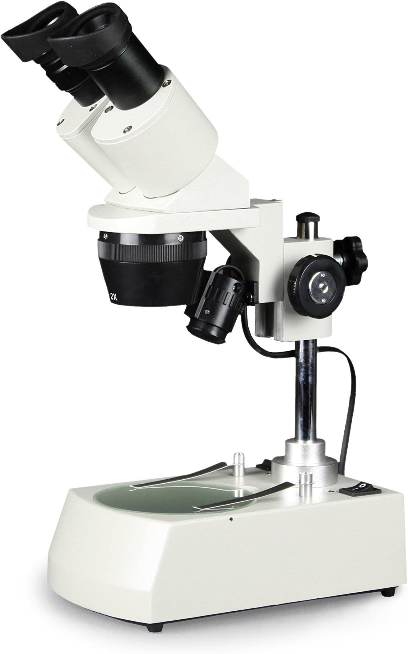 Parco PST Series Stereo Microscope, PST-24-10L, Binocular Head, 10X WF eyepieces, 20X / 40X, 110V, LED Corded - Top and Bottom Illumination