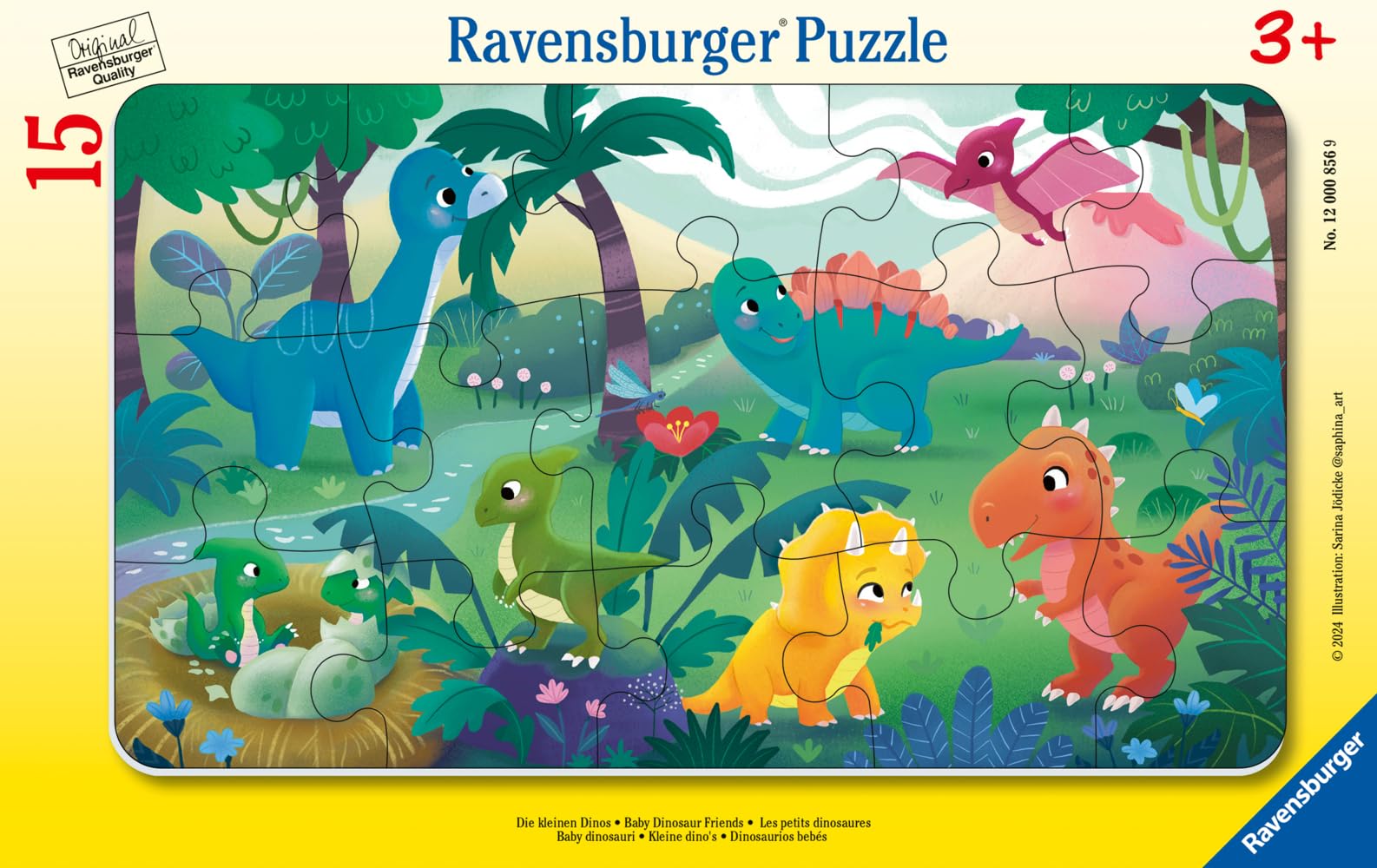 Ravensburger frame puzzle Baby Dinosaur Friends 15 pieces Age 3 and up