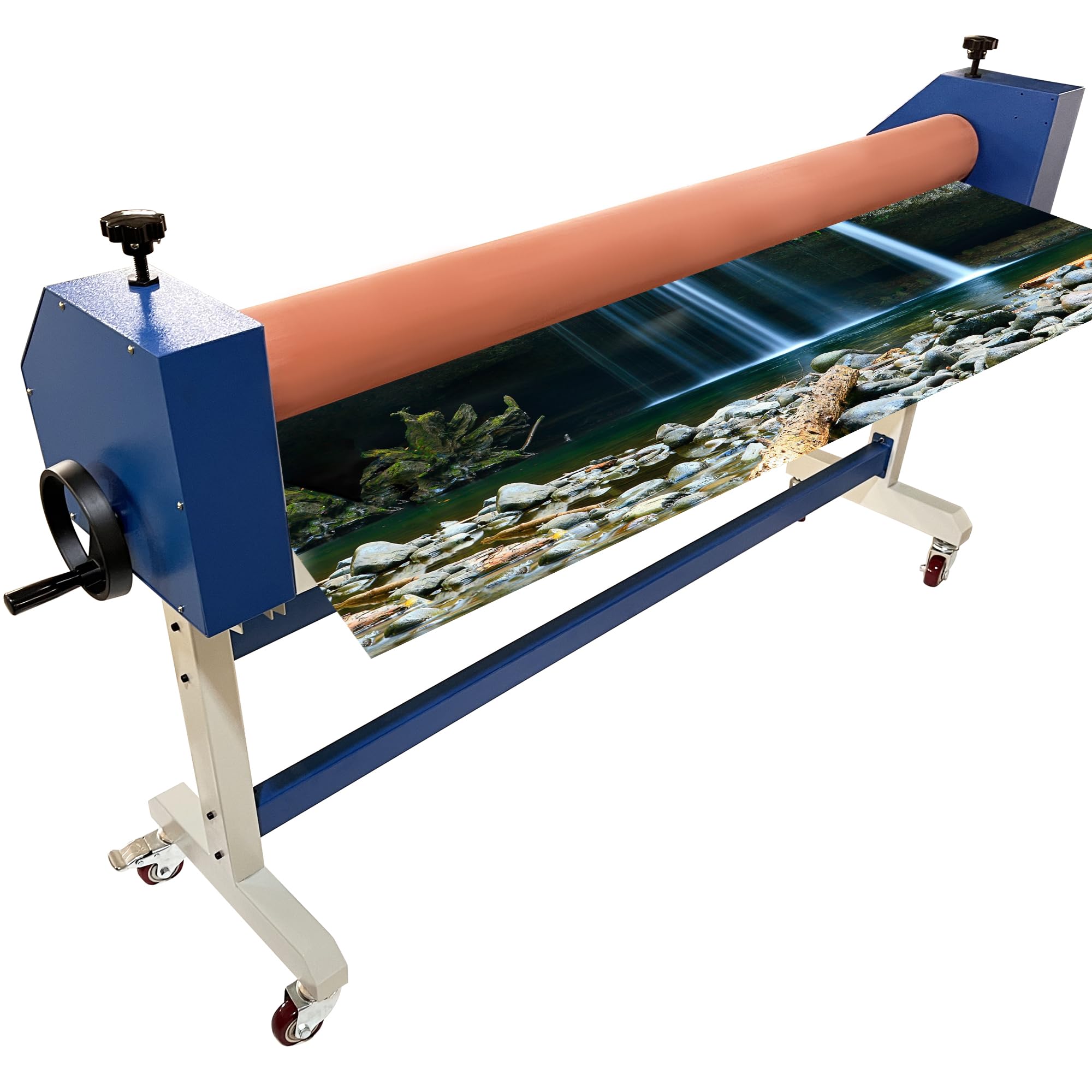 HQHAOTWU Cold Laminating Machine Manual Cold Roll Laminator with Bracket Cold Laminator for Photo Poster Laminating 51