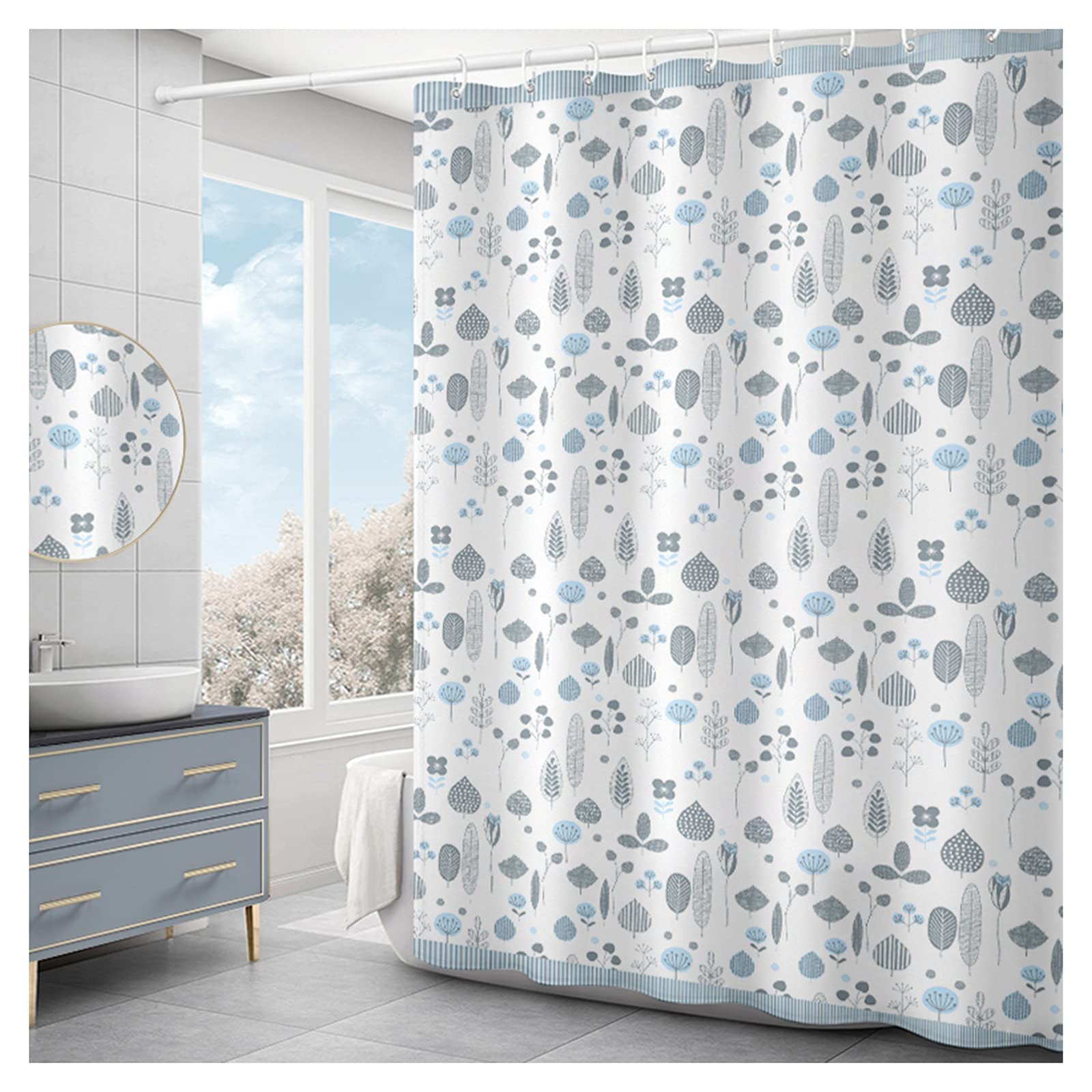 Rideau de douche de séparation opaque durable W150CMxH180CM
