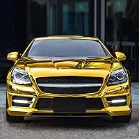 Vista 5 de TeckWrap - Vinilo autoadhesivo para envoltura de coche efecto espejo cromado, 29,2 x 152,4 cm (dorado)