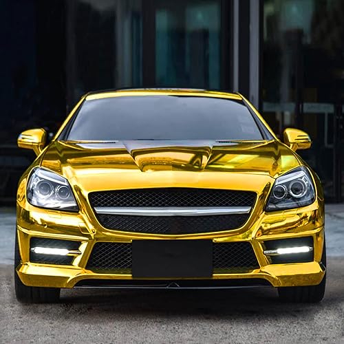 Miniatura 5 de TECKWRAP Adhesivo autoadhesivo de vinilo dorado con espejo cromado de 11.5 x 60 pulgadas (dorado)