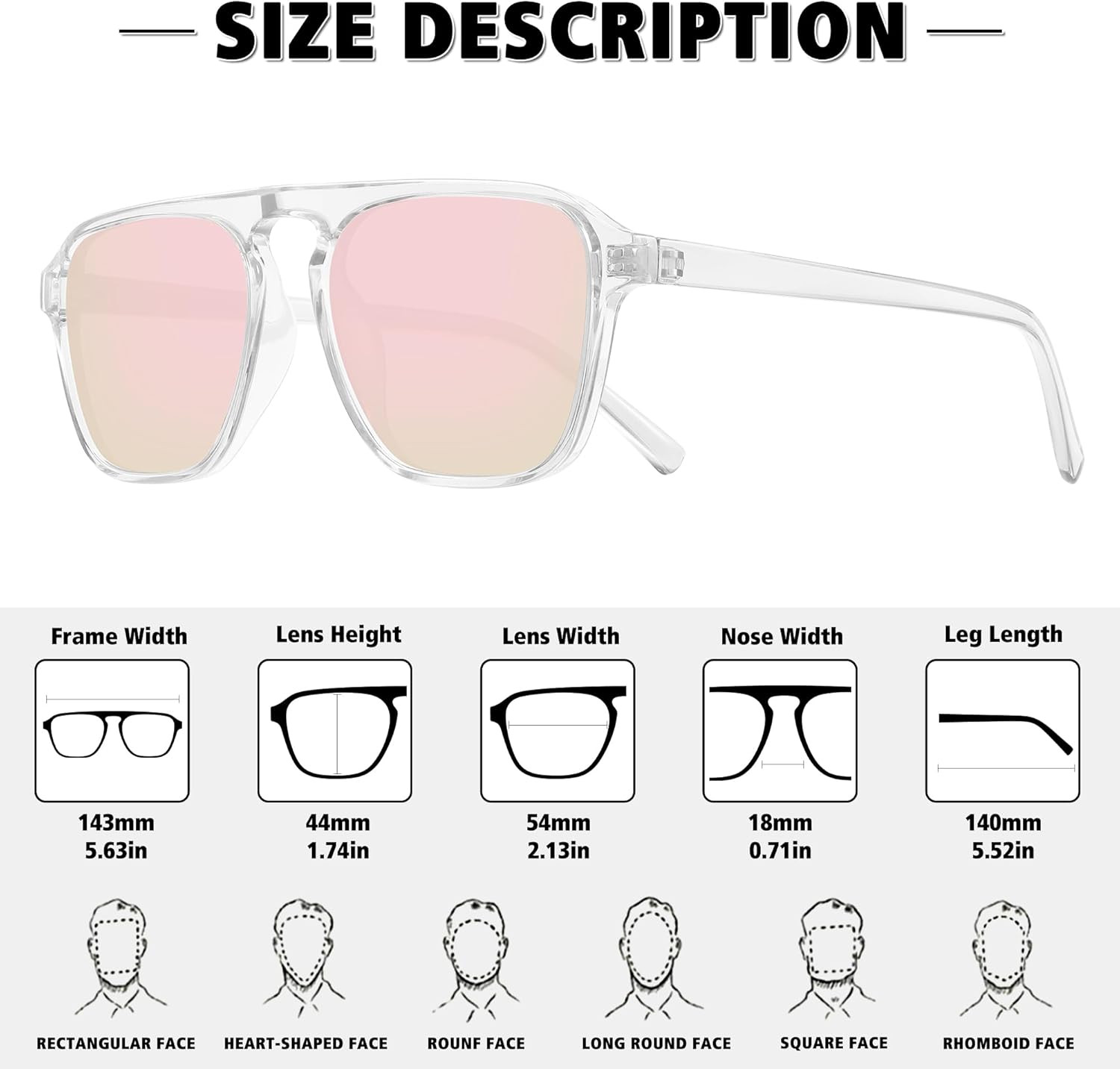 STORYCOAST Polarized Retro Aviator Sunglasses for Men Women Classic Driving Running Sports Square Aviators Sun Glasses