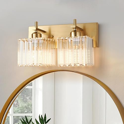 Miniatura 13 de Luces Modernas de Cristal para Tocador de Baño, 3 Luces Accesorios de Iluminación Negro Mate para Baño Sobre Espejo, Lámpara de Pared para Sala de