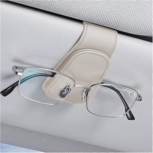 Miniatura 93 de AICEL Soportes para lentes de sol para visera solar de automóvil, soporte de cuero para colgar gafas, soporte magnético para lentes y clip