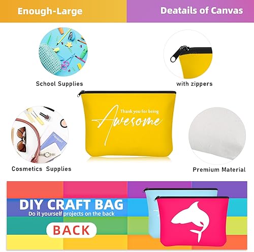 Miniatura 9 de Buryeah 24 bolsas de agradecimiento para mujeres, bolsas de agradecimiento para mujeres, bolsas de cosméticos con texto en inglés "Thank You for