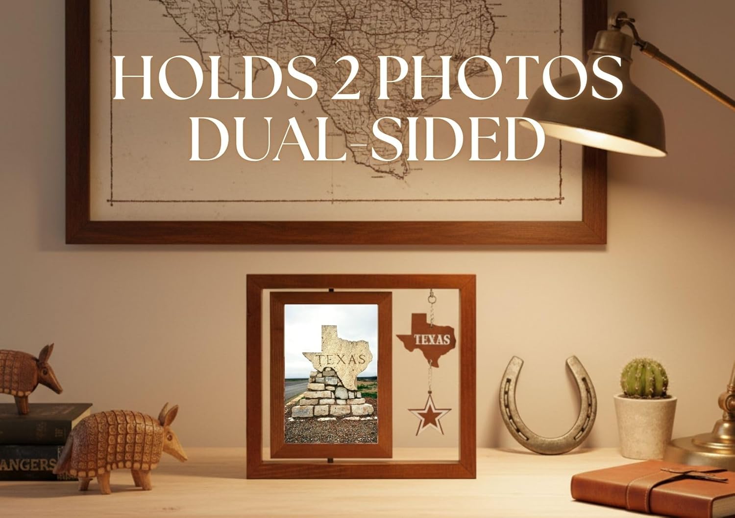 InnoBeta Texas Gifts Themed Souvenirs Gifts, Rotating 4x6 Display Photo Frame