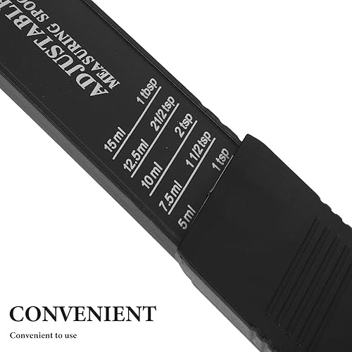 Miniatura 8 de Adjustable Measuring Spoons Set with Scale, Small Plastic Grams Measuring Scoop for Baking and Seasoning, 2pcs Slide Spoon for Kitchen Cooking and