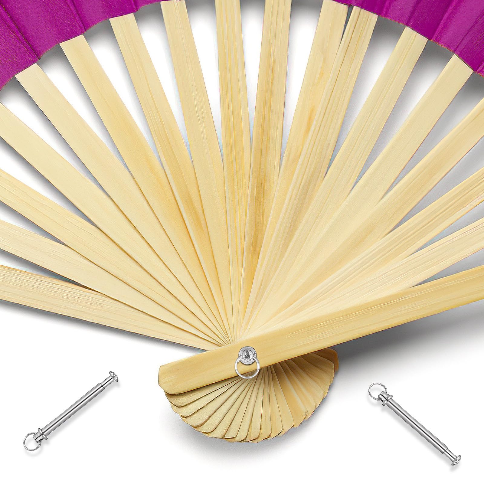 COLLBATH Kit di Riparazione Struttura per Ventaglio per Facile e Portatile 5 Set di Rivetti e Dadi in Inossidabile del Folding Fan