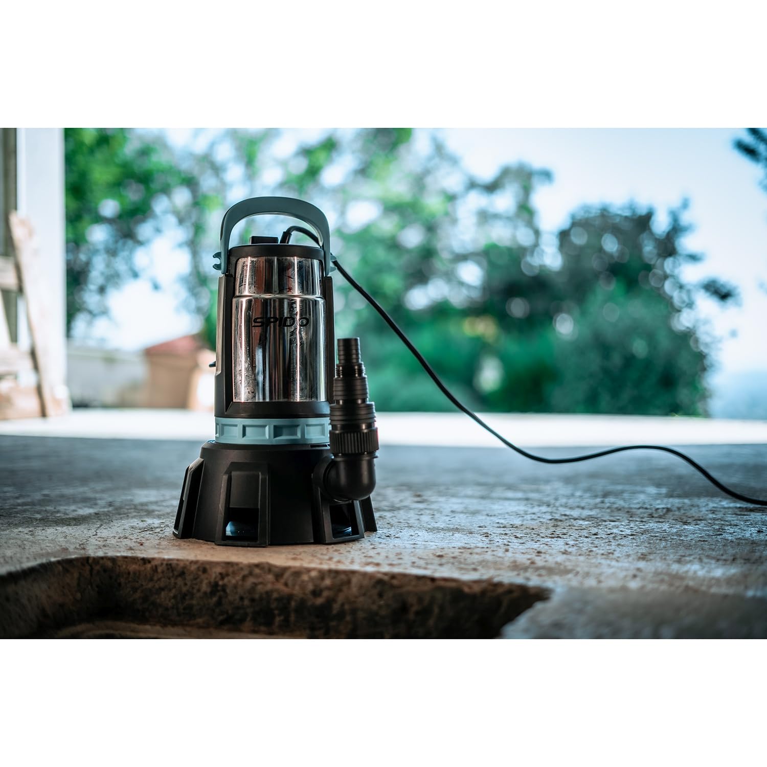 Pompe d’Évacuation Eaux Chargées Spid’O SPICONCEPT ECA 550 - Flotteur AquaSensor - 550 W - Débit 15 m³/h - Passage 35 mm