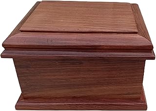Solid Wood Handicrafts Wooden Adult Urn for Human Ashes - Urns Ashes, Rosewood Cremation Box Funeral , Burial, Memorial urns, Premium Series, IU 527, Brown, 10 X 8 6.25