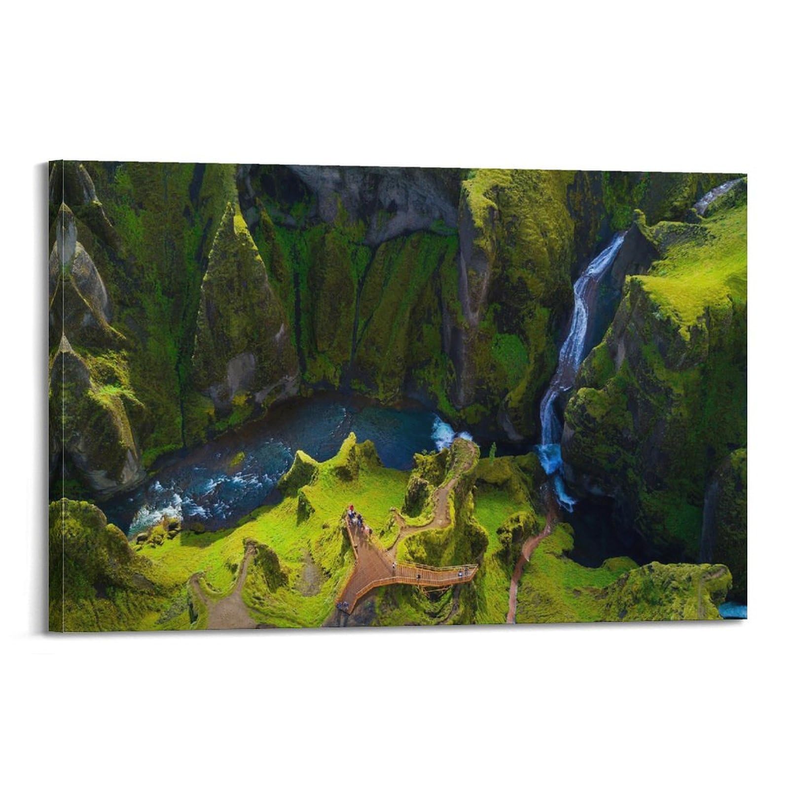 CPGLJD Scenery Poster The Jungle WaterFall Poster Decorative Painting Canvas Wall Posters And Art Picture Print Modern Family Bedroom Decor Posters 24x36inch(60x90cm)