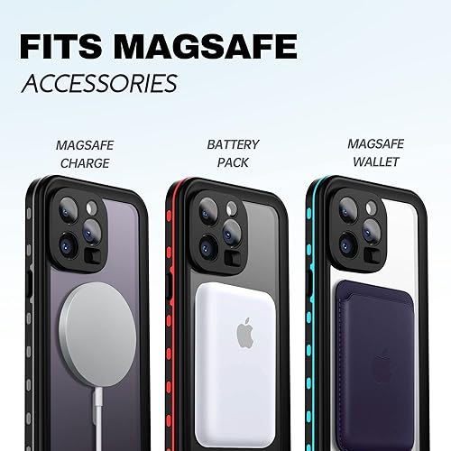 Miniatura 8 de BEASTEK Funda impermeable para iPhone 14 Pro, TRE Series MagSafe a prueba de golpes a prueba de polvo IP68 con protector de pantalla integrado y