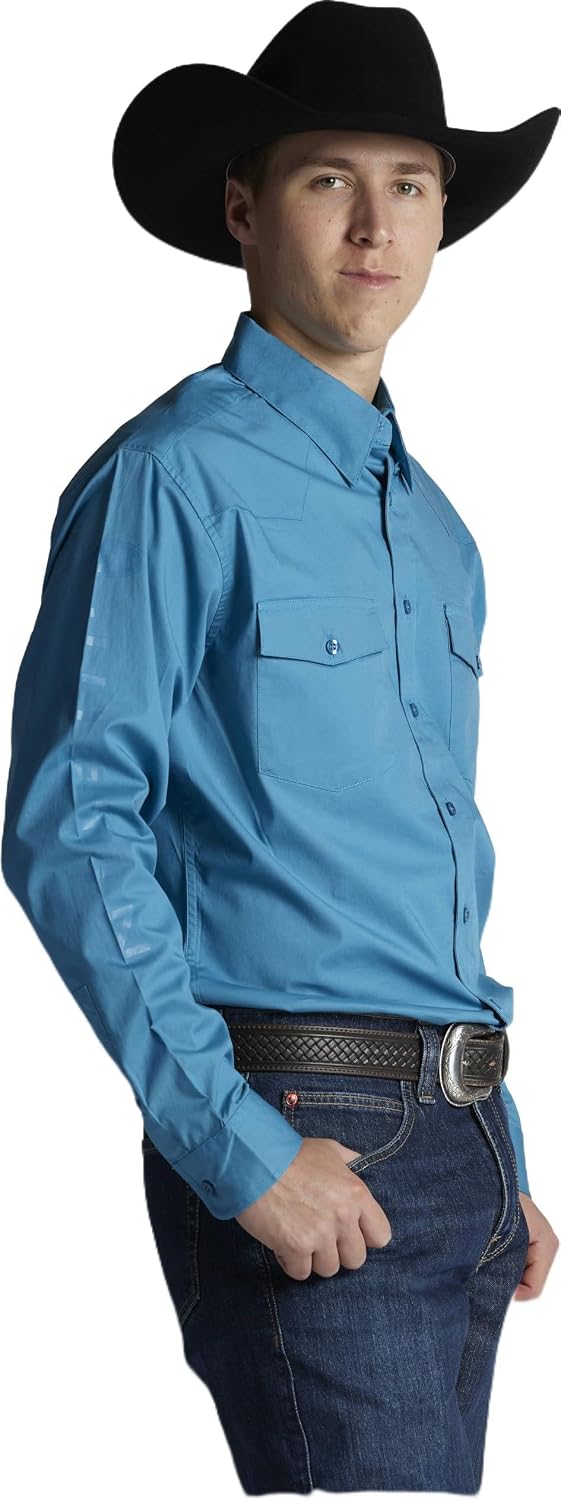 Justin J-1500 Team Shirt Two Pocket Button Down - Men's Classic Fit, Lightweight, Short Sleeve, Perfect for Casual Outings